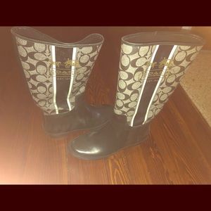 Coach Rain Boots 8 1/2